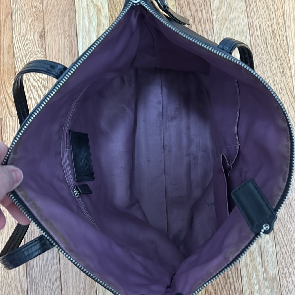 COACH Large Black Zippered Tote Bag‎ - Picture 11 of 13